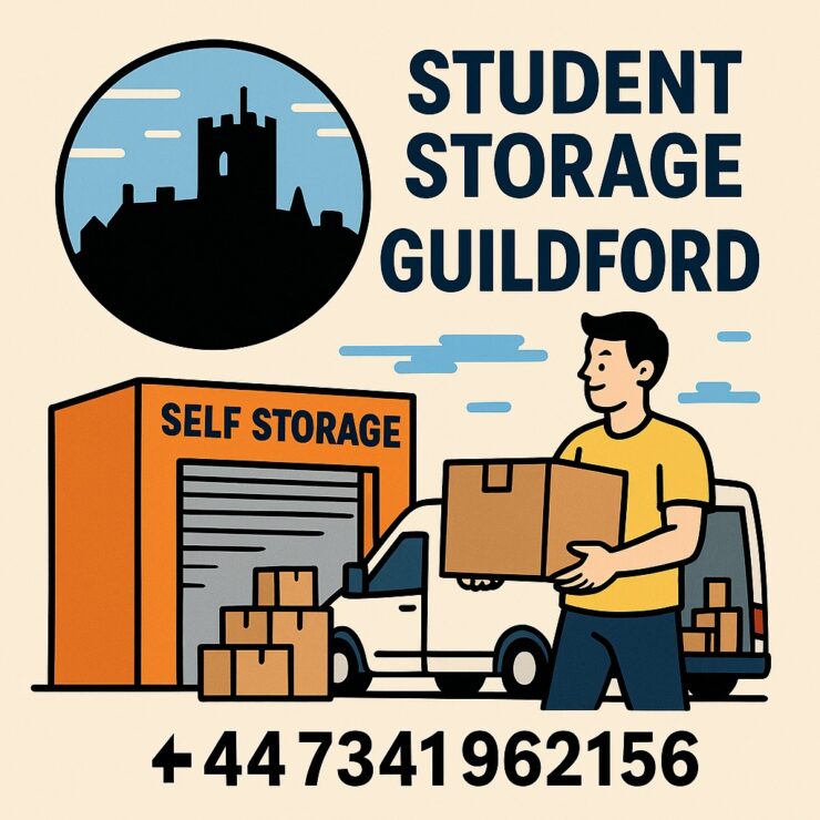 Student storage options in Guildford Surrey illustration showing affordable storage solutions for University of Surrey students.