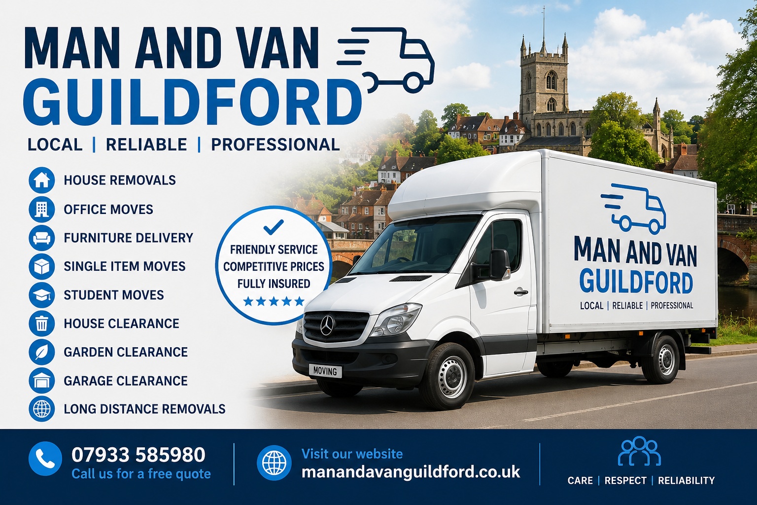 Man and Van Guildford House Removals and Moving Services
